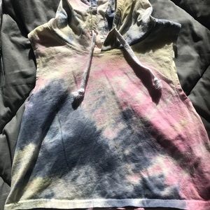 Tie dye muscle tank top
